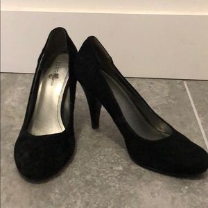 Suede black BCBG heels